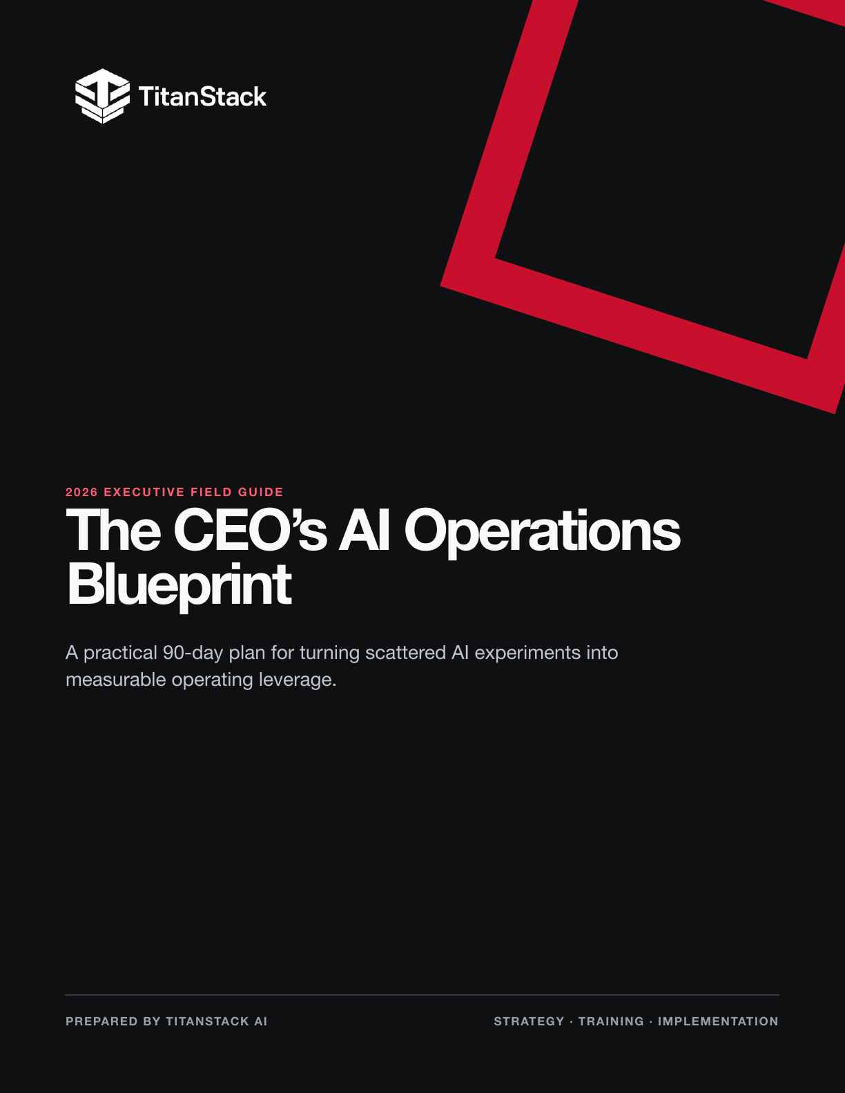 Cover of The CEO’s AI Operations Blueprint